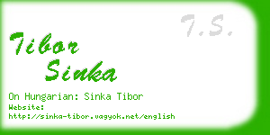 tibor sinka business card